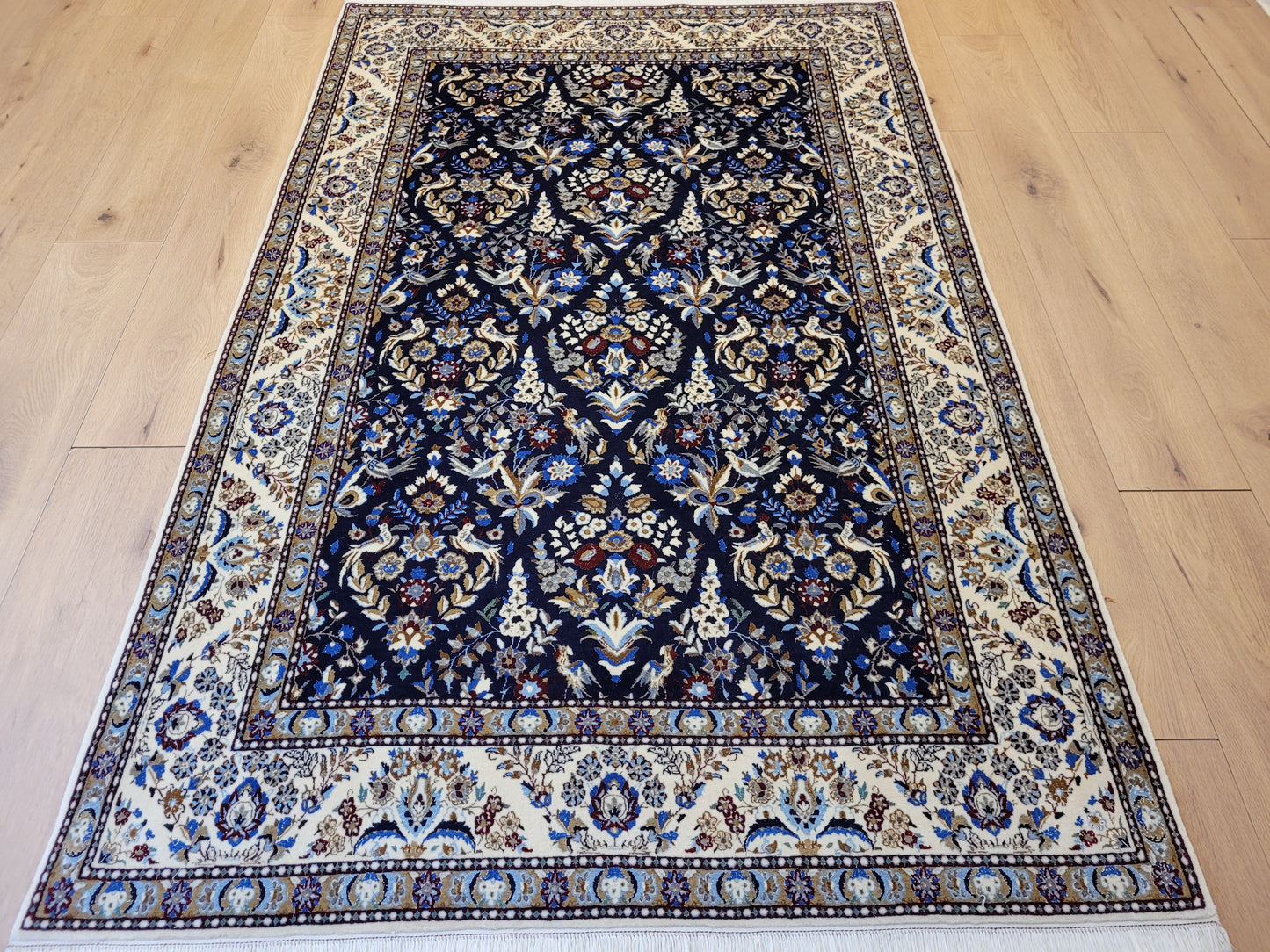 Nain Teppich Korkwolle mit Seide feine Handknüpfung