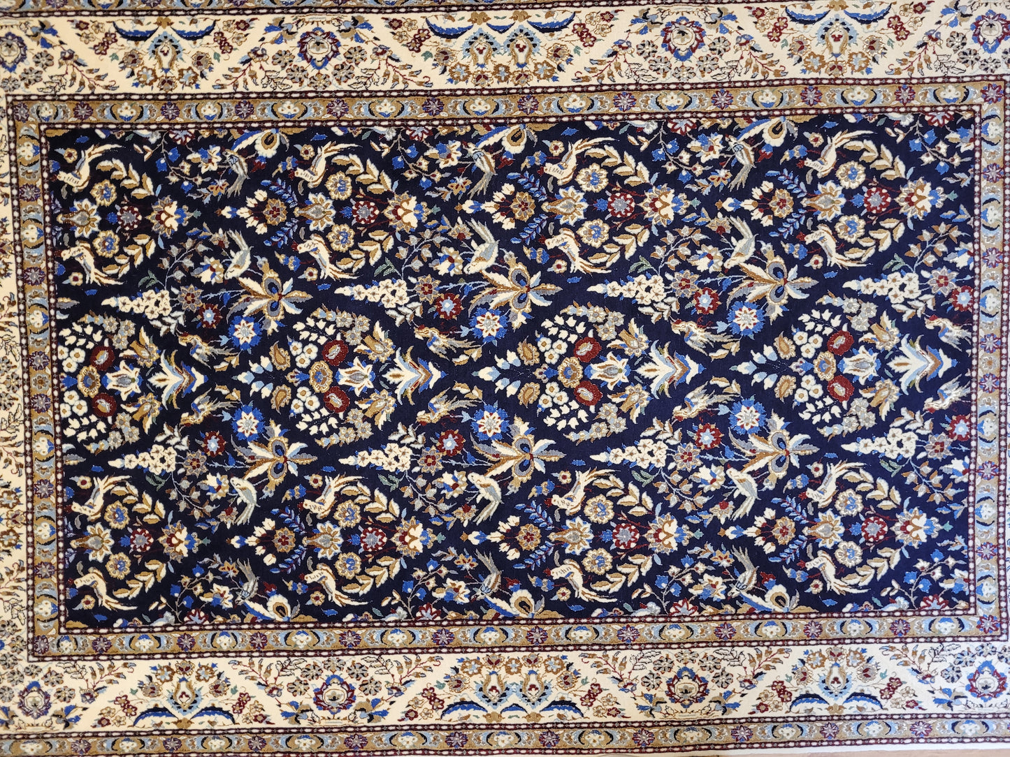 Nain Teppich Korkwolle mit Seide feine Handknüpfung