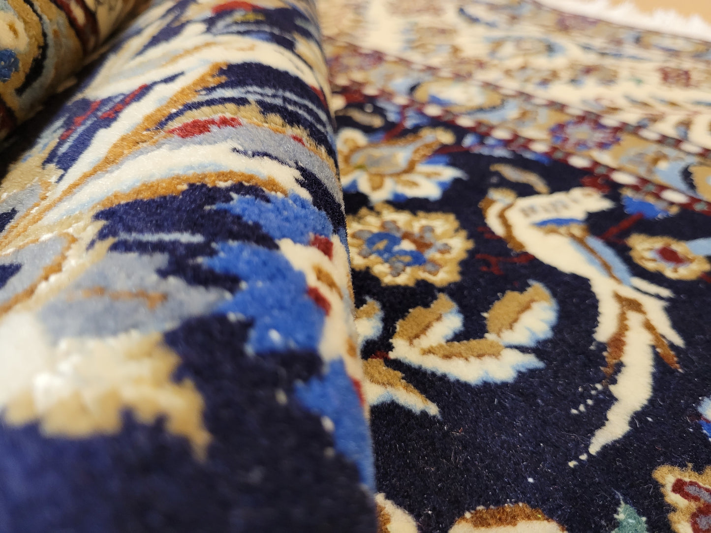 Nain Teppich Korkwolle mit Seide feine Handknüpfung