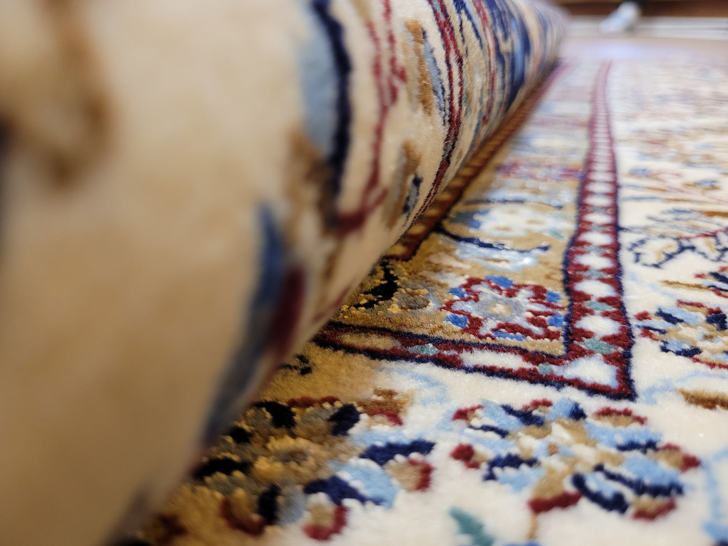 Nain Teppich Korkwolle mit Seide feine Handknüpfung