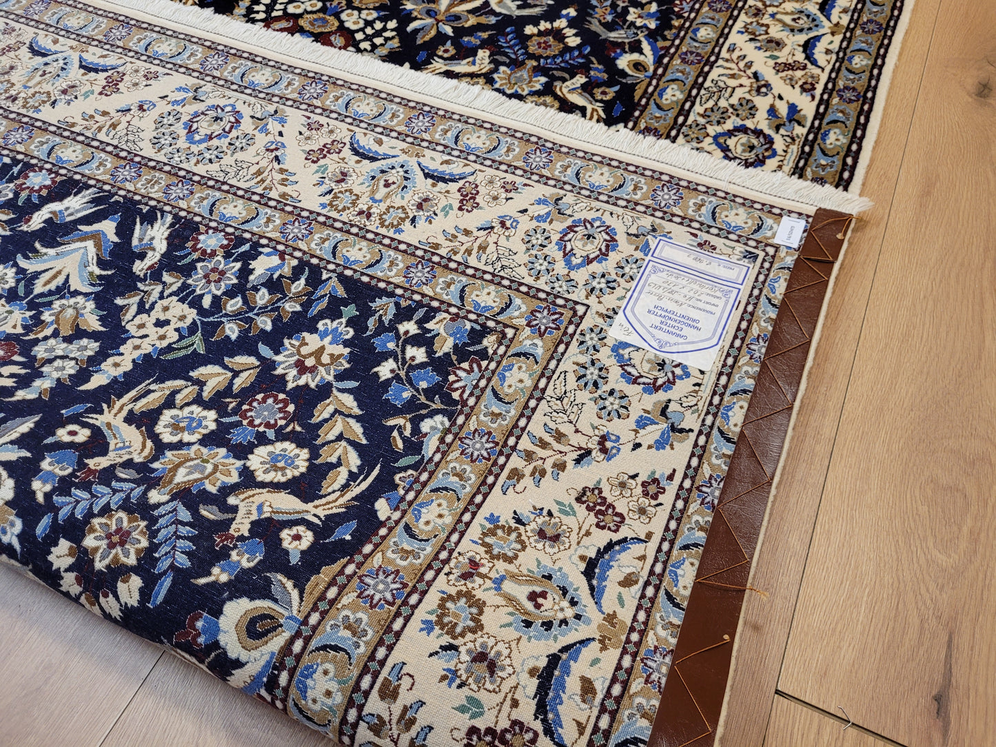 Nain Teppich Korkwolle mit Seide feine Handknüpfung