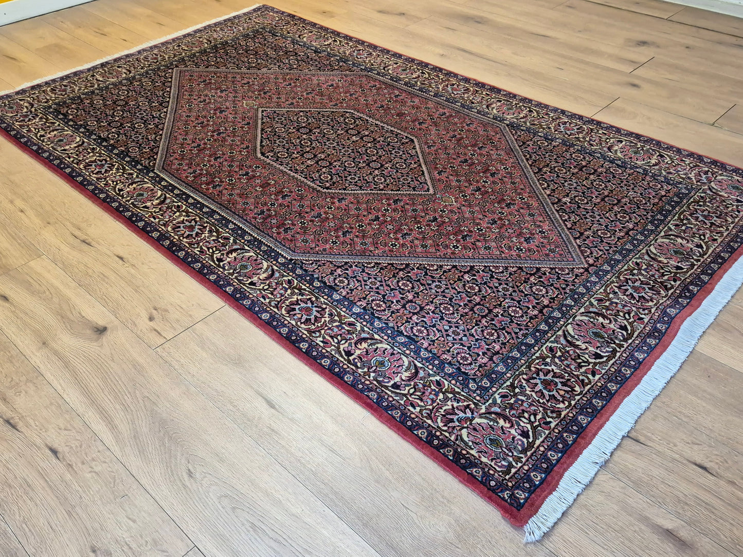 Bidjar Teppich Korkwolle feine Knüpfung geometrisches Medaillon