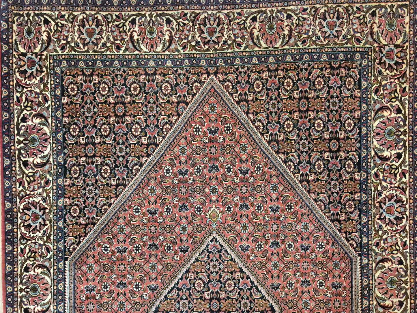 Bidjar Teppich Korkwolle feine Knüpfung geometrisches Medaillon