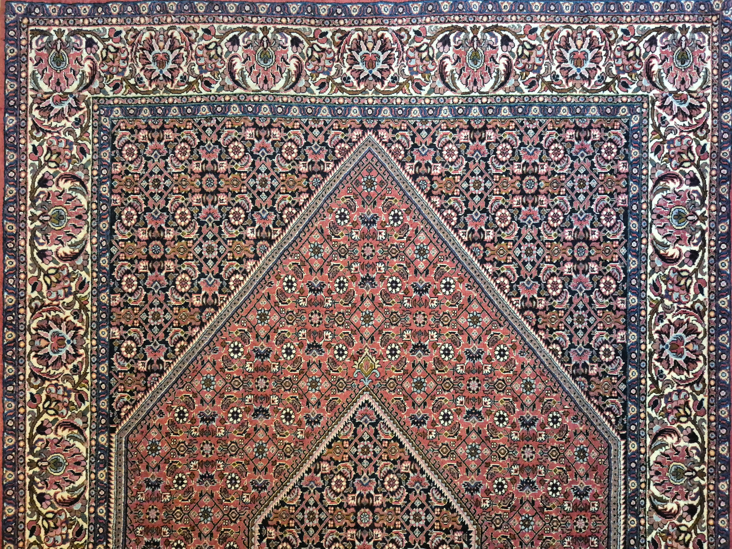 Bidjar Teppich Korkwolle feine Knüpfung geometrisches Medaillon