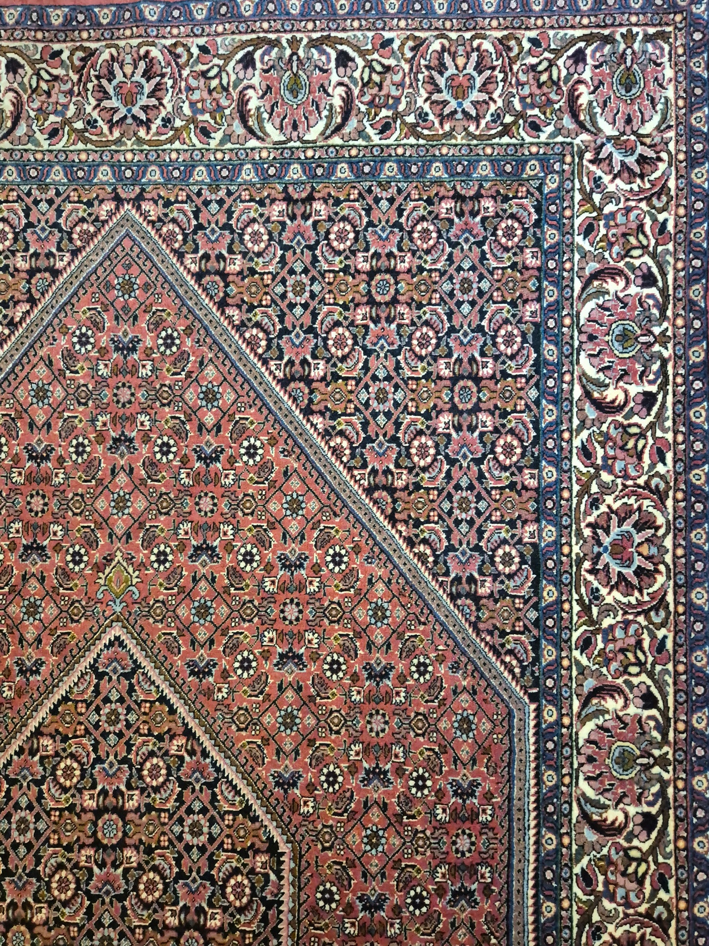 Bidjar Teppich Korkwolle feine Knüpfung geometrisches Medaillon