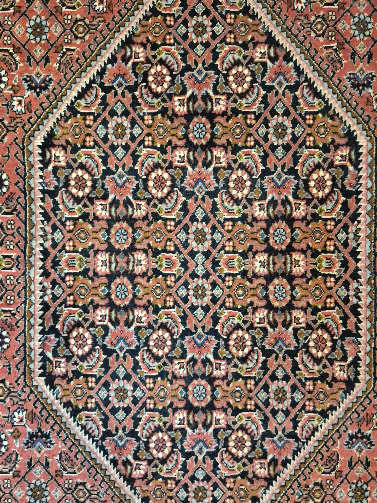 Bidjar Teppich Korkwolle feine Knüpfung geometrisches Medaillon