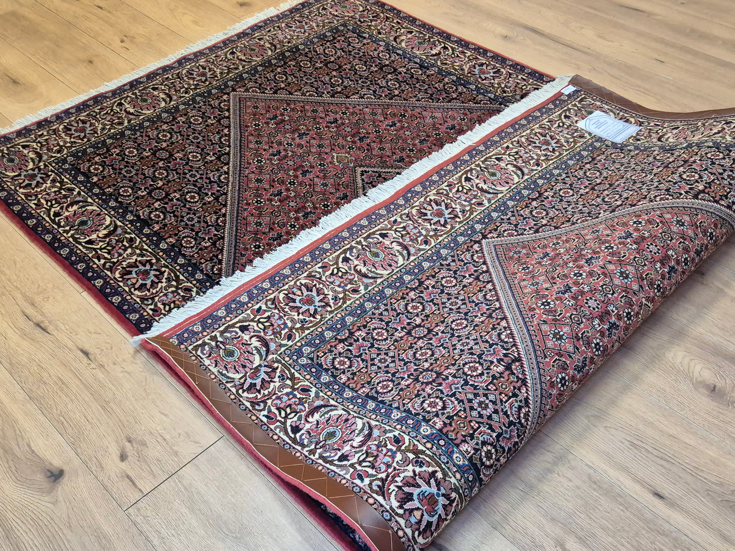 Bidjar Teppich Korkwolle feine Knüpfung geometrisches Medaillon