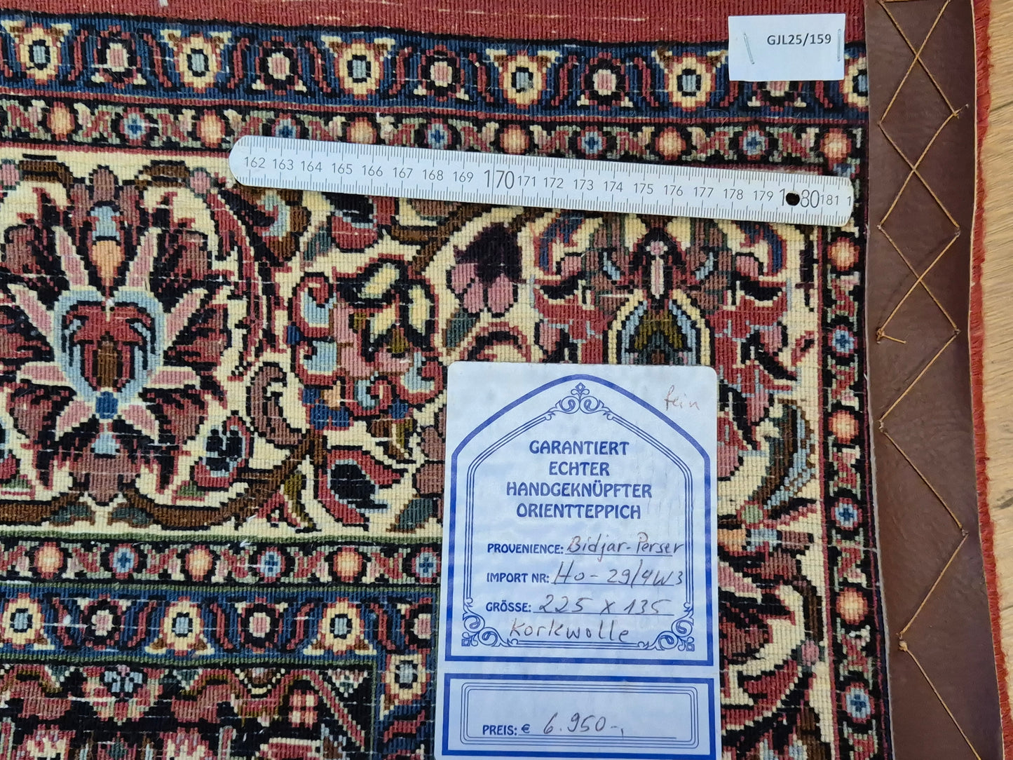 Bidjar Teppich Korkwolle feine Knüpfung geometrisches Medaillon