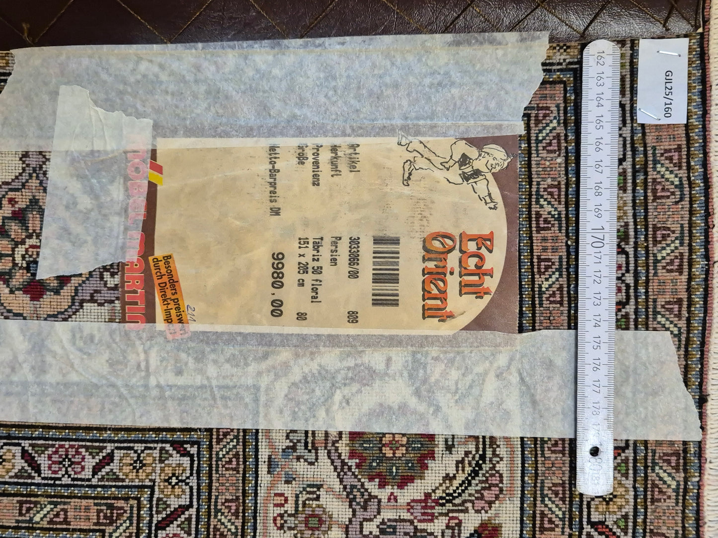 Täbriz Teppich Korkwolle mit Seide feine Knüpfung florales Medaillon