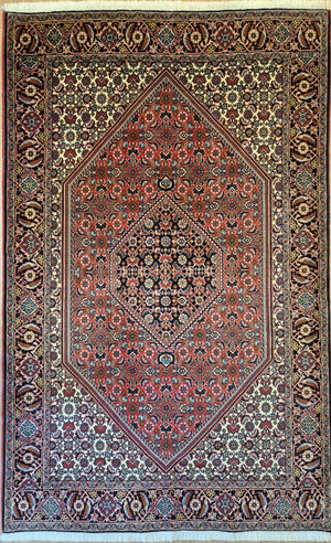 Bidjar Teppich Korkwolle Medaillon florales Design feine Knüpfung
