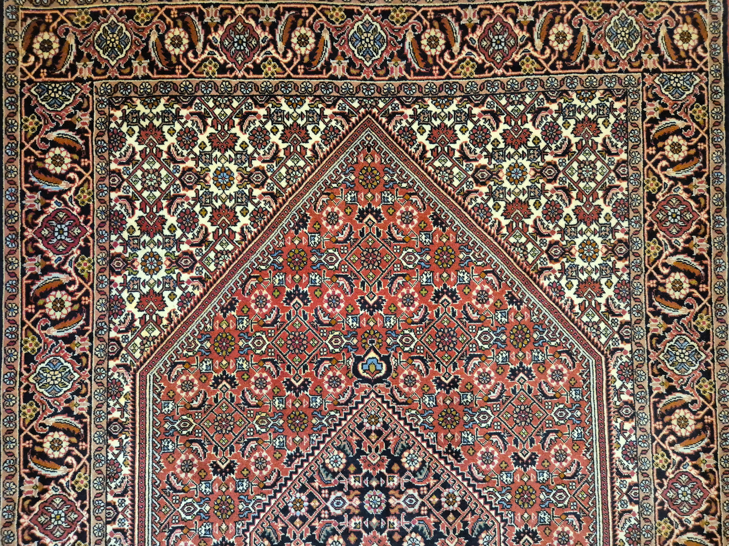 Bidjar Teppich Korkwolle Medaillon florales Design feine Knüpfung