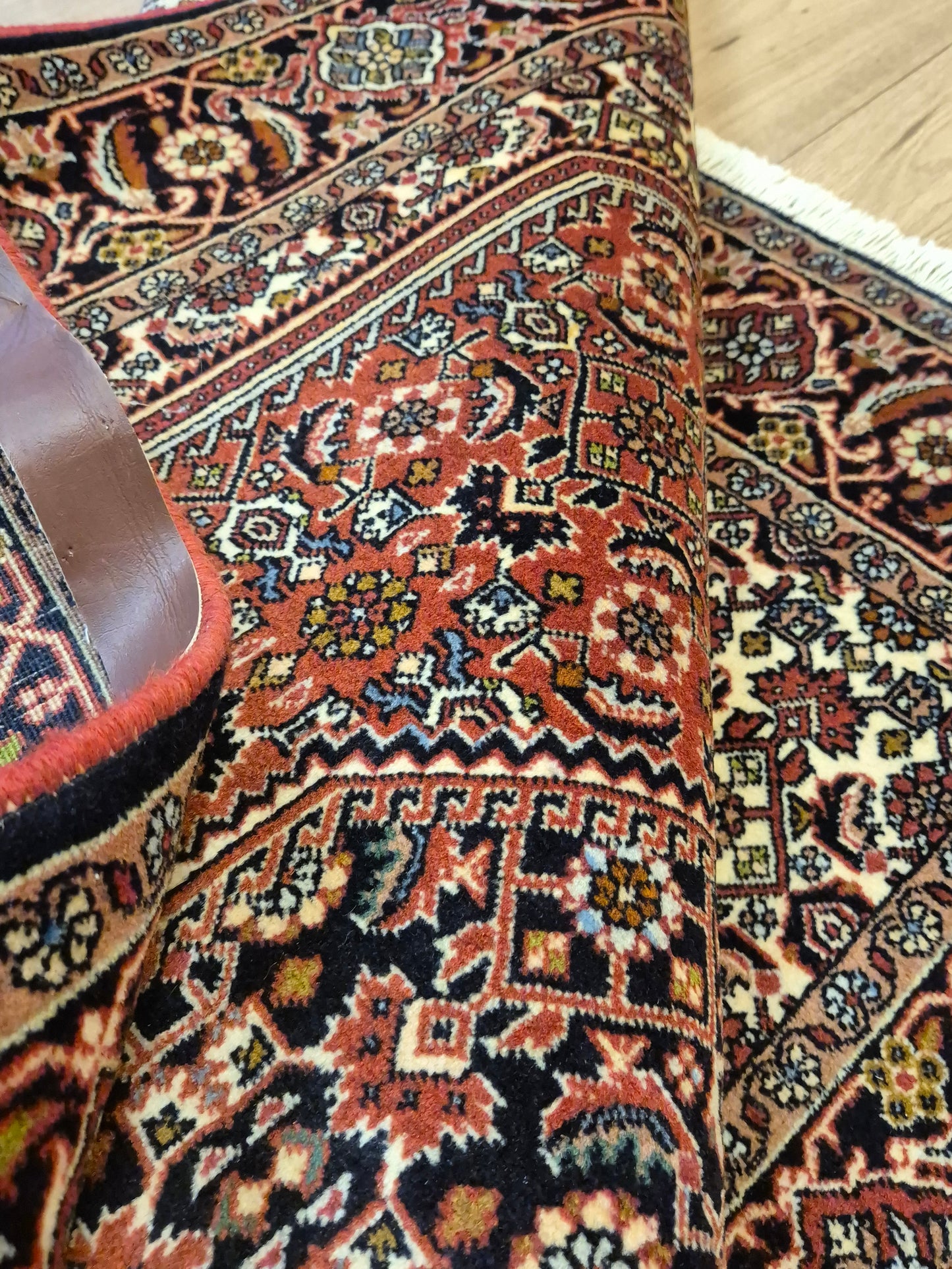 Bidjar Teppich Korkwolle Medaillon florales Design feine Knüpfung