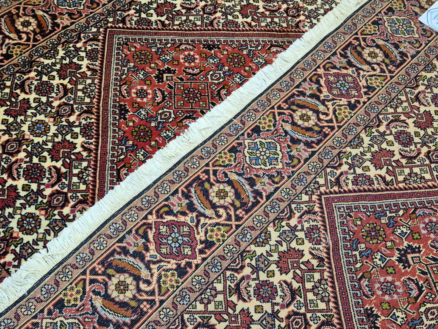 Bidjar Teppich Korkwolle Medaillon florales Design feine Knüpfung