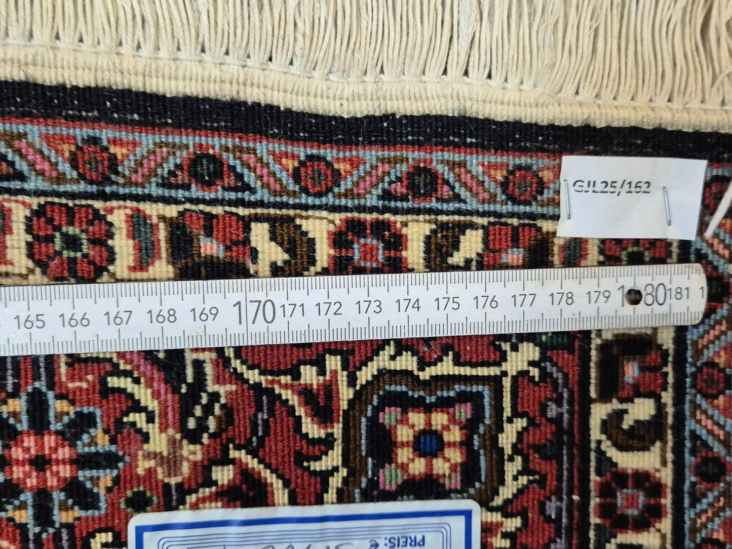 Bidjar Teppich Korkwolle Seide florales Allover-Muster feine Knüpfung