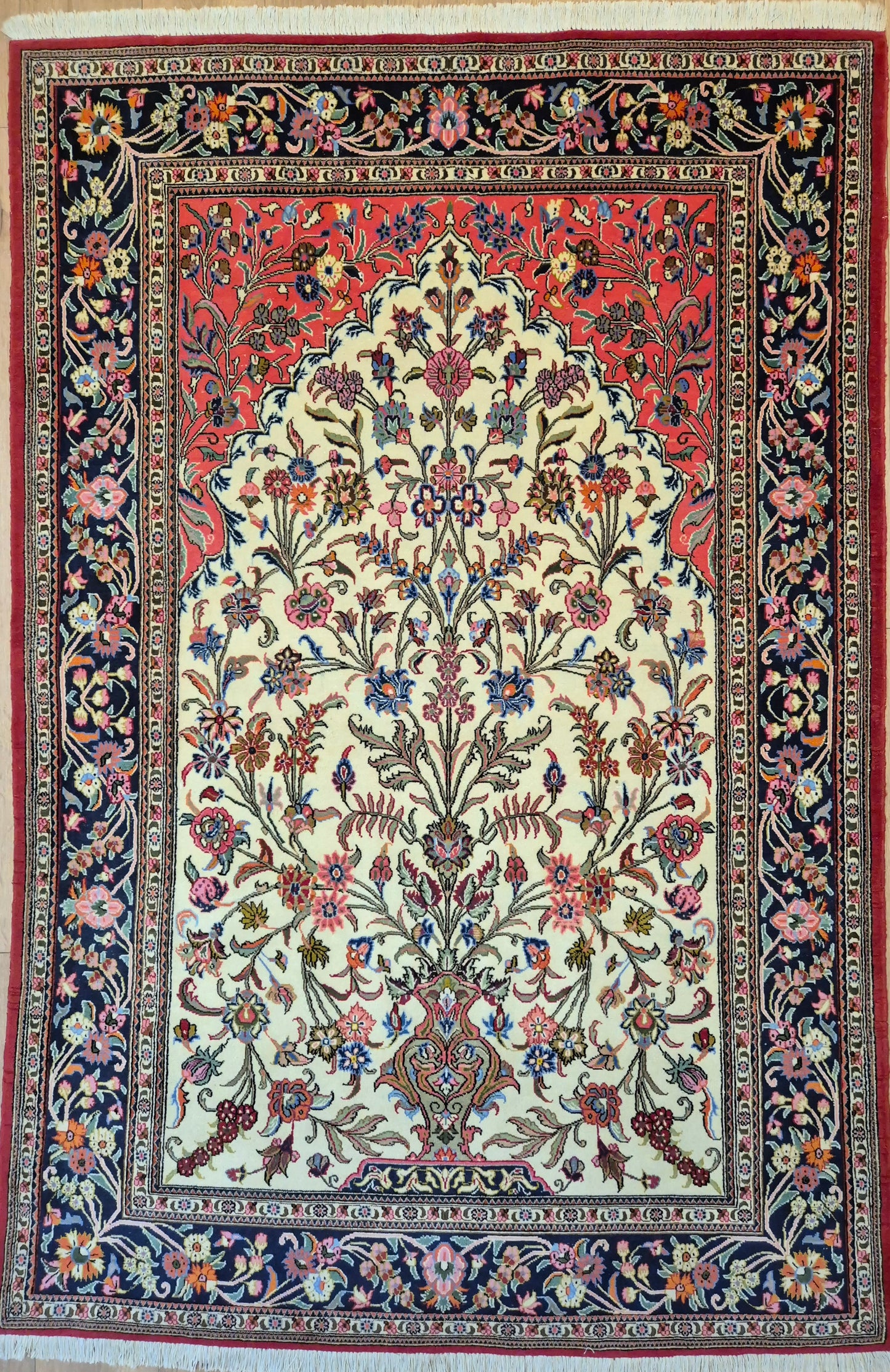 Ghom Teppich Korkwolle Baum des Lebens feine Knüpfung