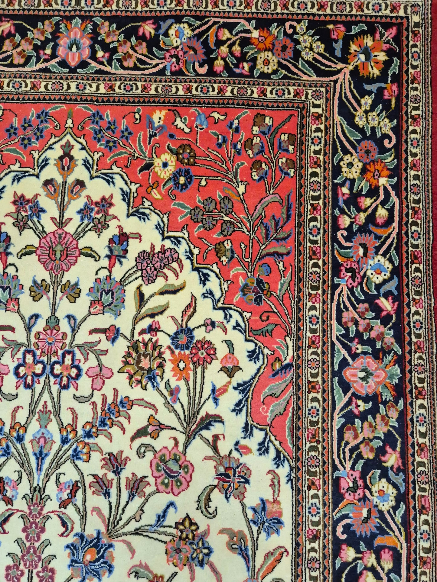 Ghom Teppich Korkwolle Baum des Lebens feine Knüpfung