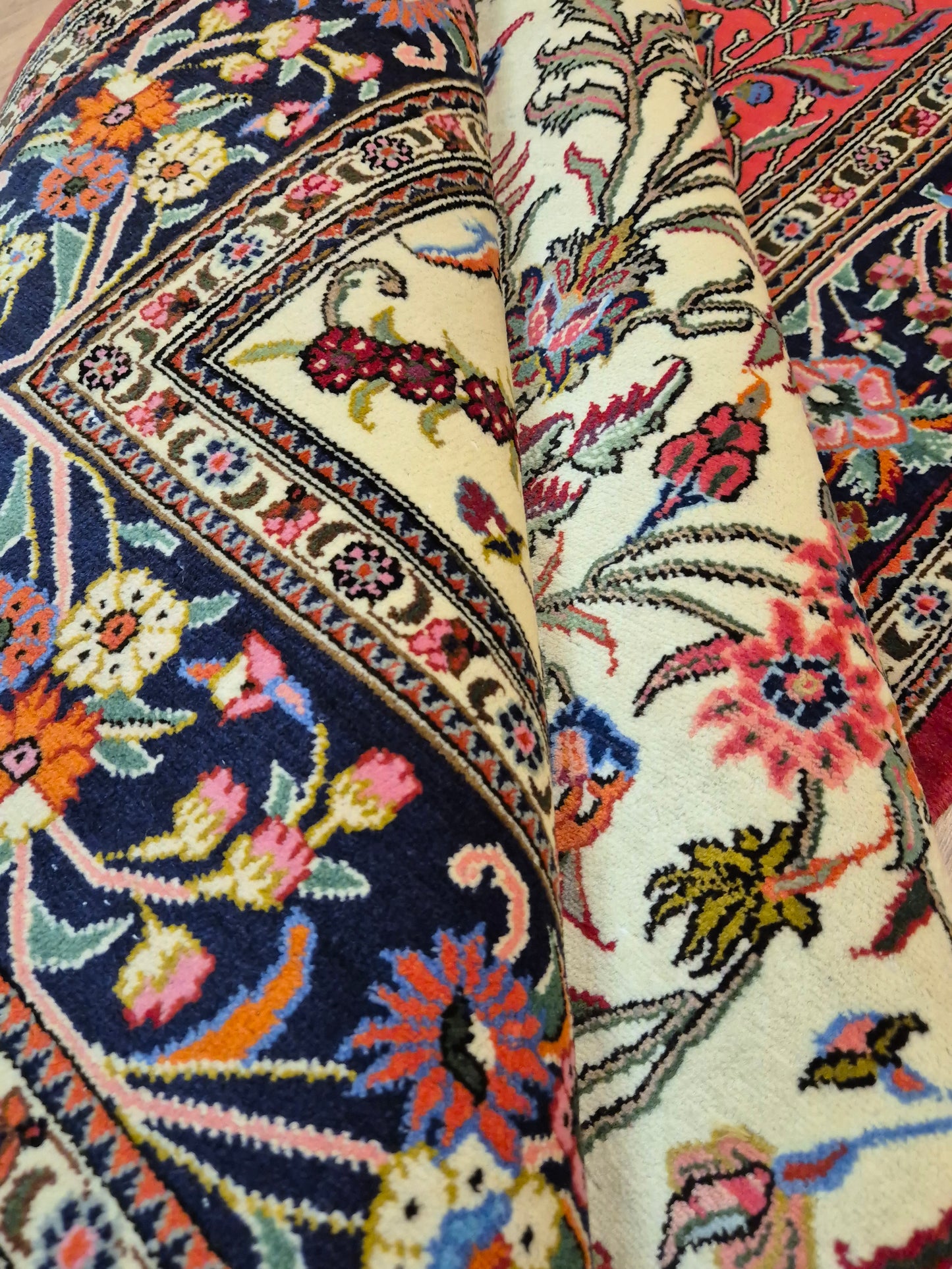 Ghom Teppich Korkwolle Baum des Lebens feine Knüpfung