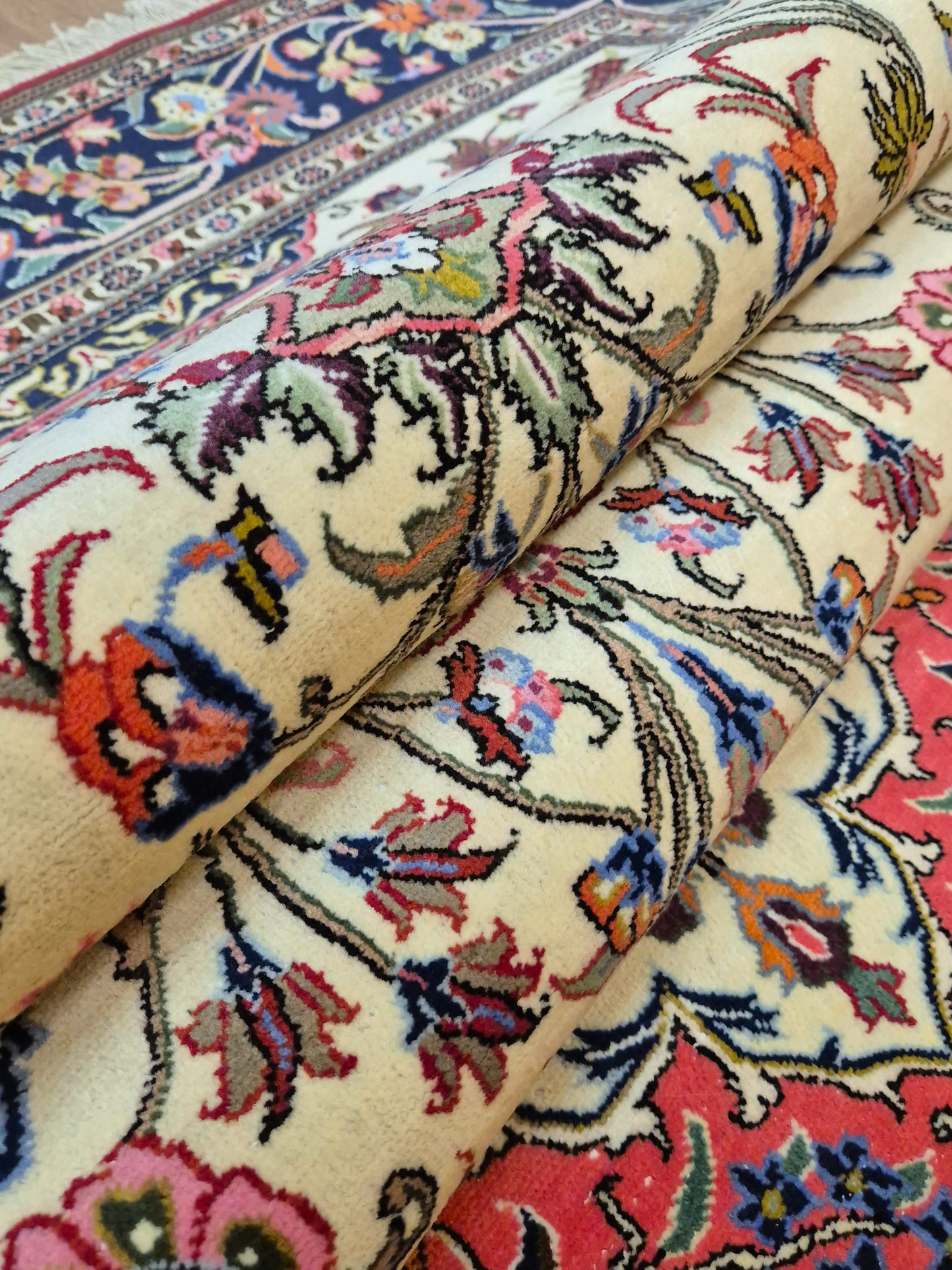 Ghom Teppich Korkwolle Baum des Lebens feine Knüpfung