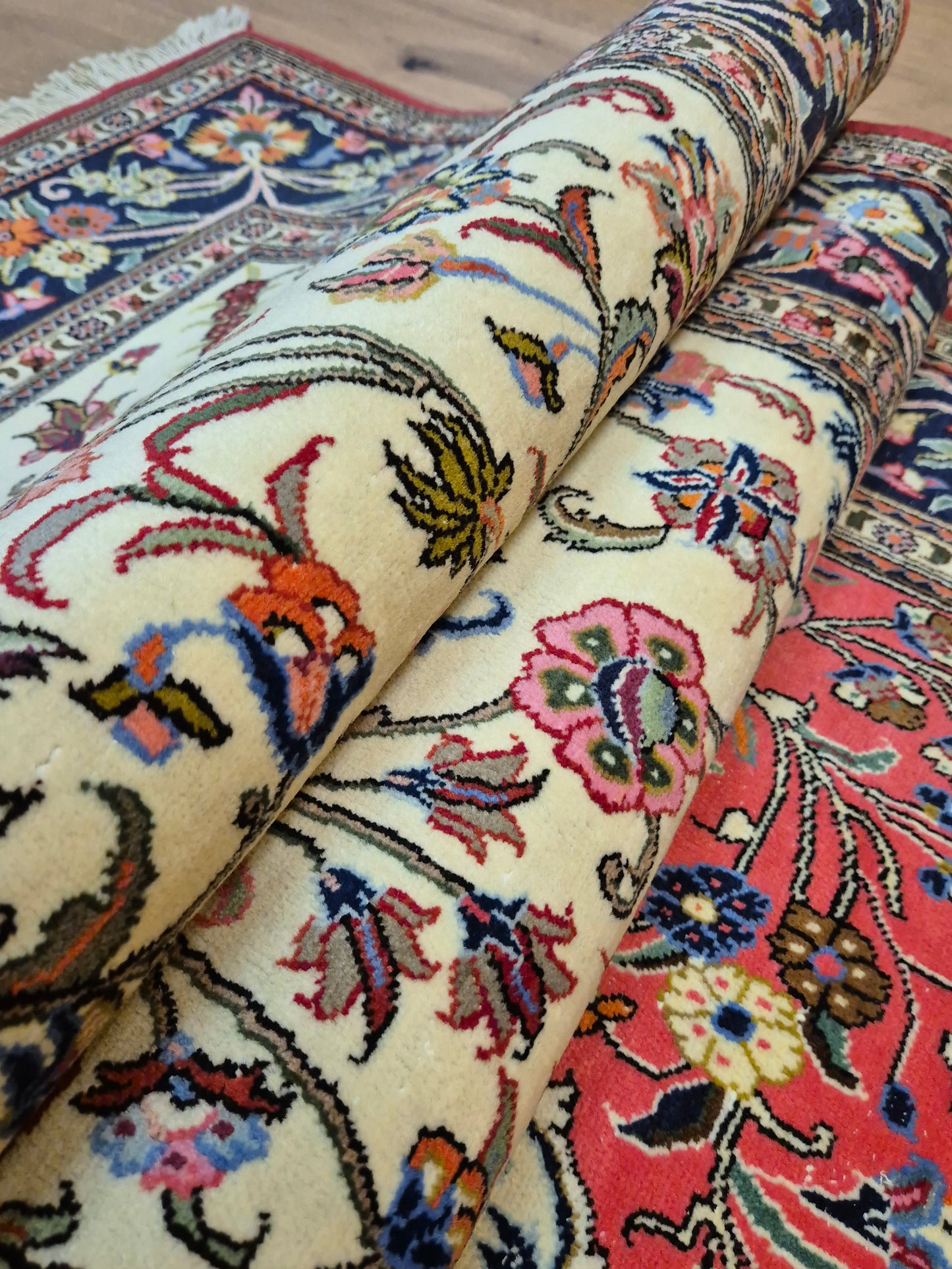 Ghom Teppich Korkwolle Baum des Lebens feine Knüpfung