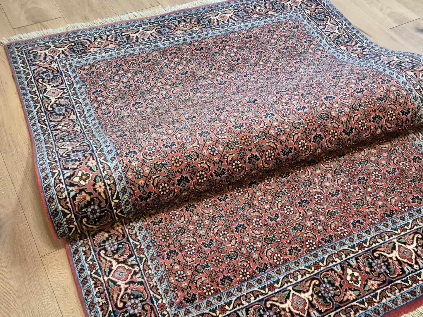 Bidjar Teppich Korkwolle Allover-Muster feine Knüpfung