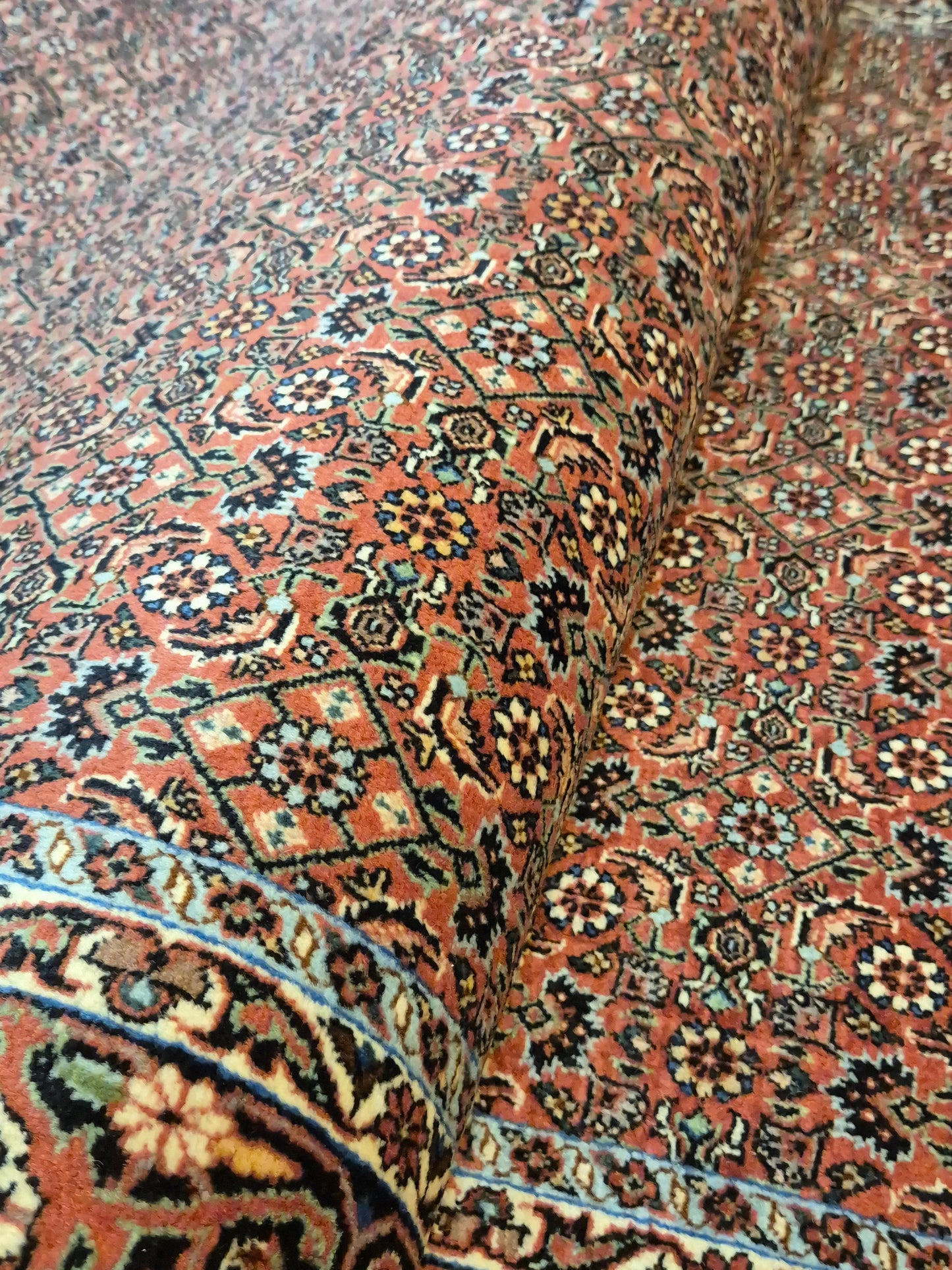 Bidjar Teppich Korkwolle Allover-Muster feine Knüpfung