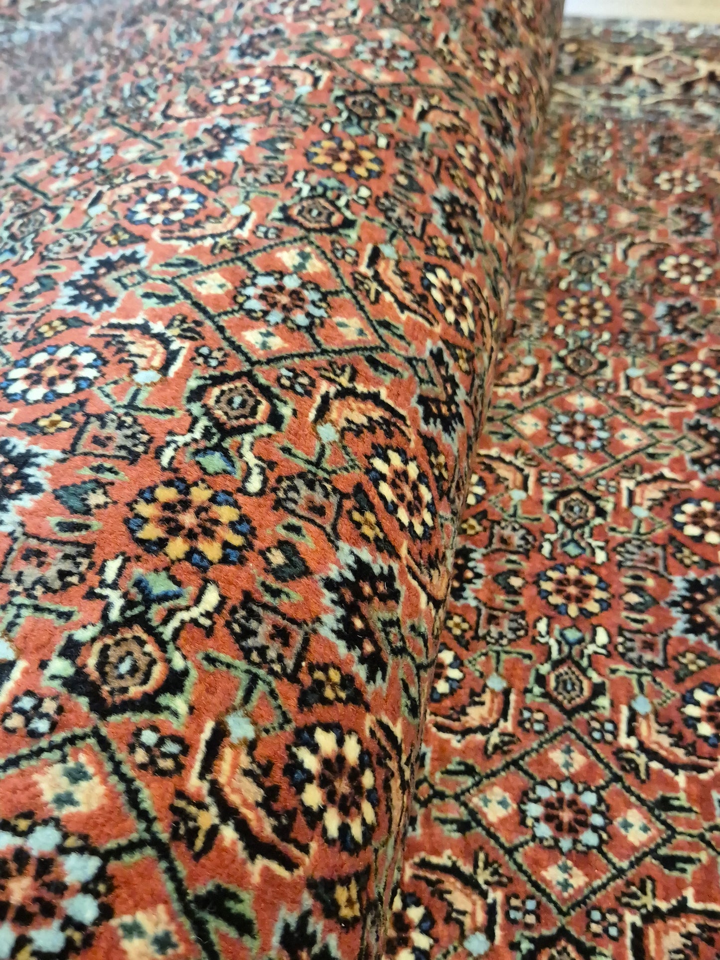 Bidjar Teppich Korkwolle Allover-Muster feine Knüpfung