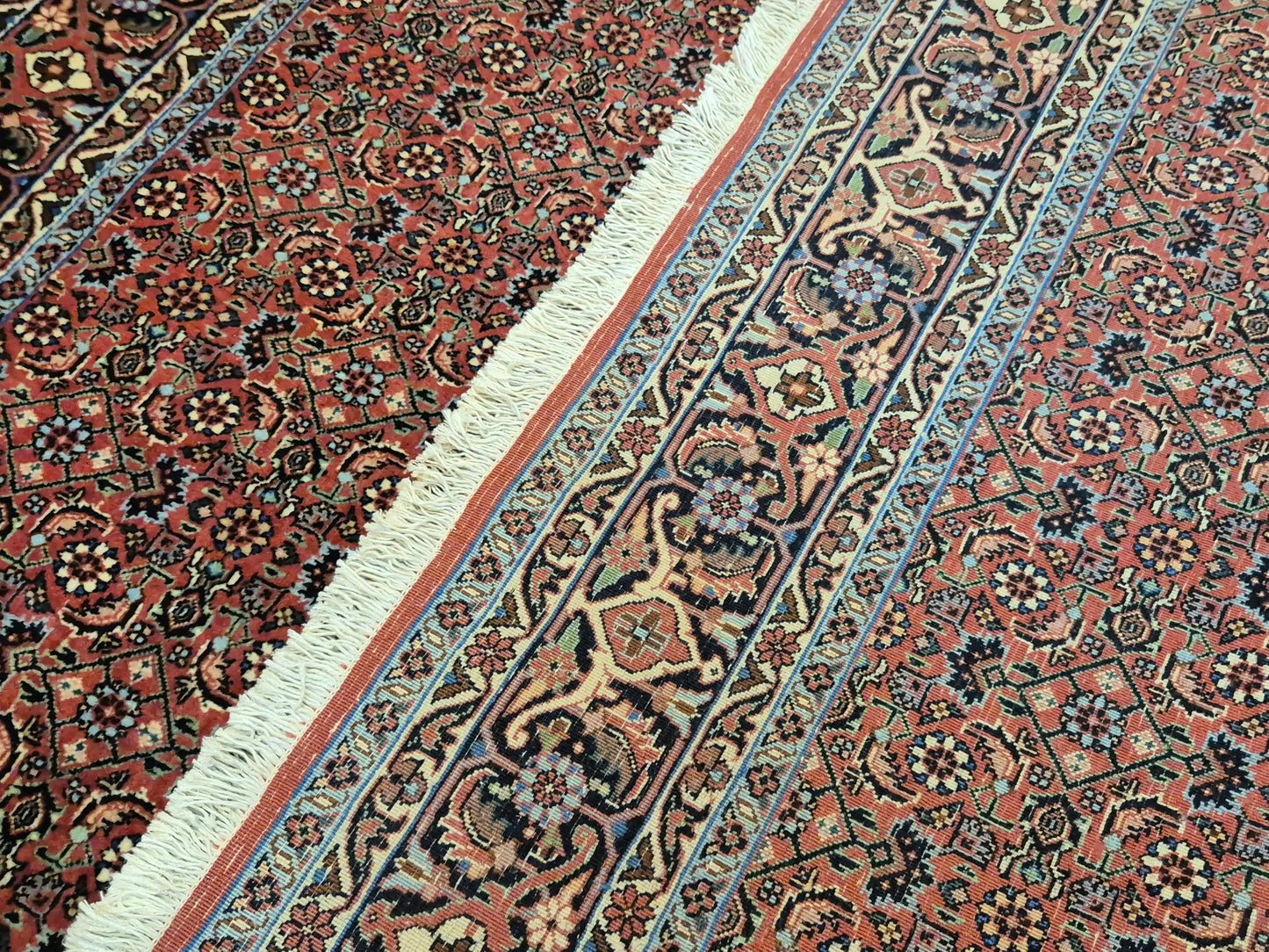 Bidjar Teppich Korkwolle Allover-Muster feine Knüpfung