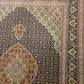 Täbriz Teppich Korkwolle Seide Medaillon Mahi Muster fein