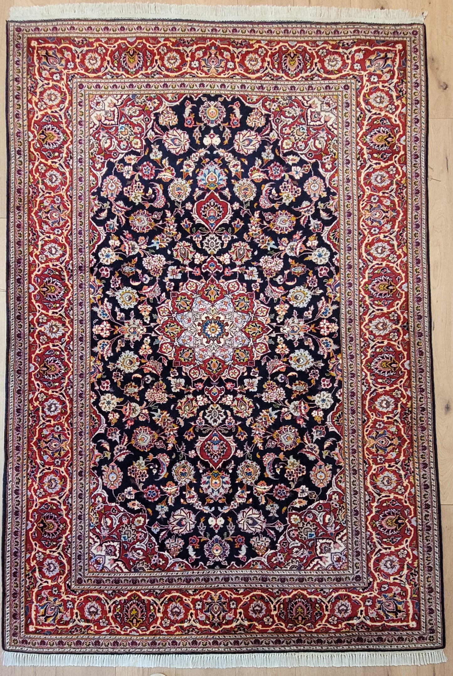 Keschan Teppich Korkwolle feine Handknüpfung