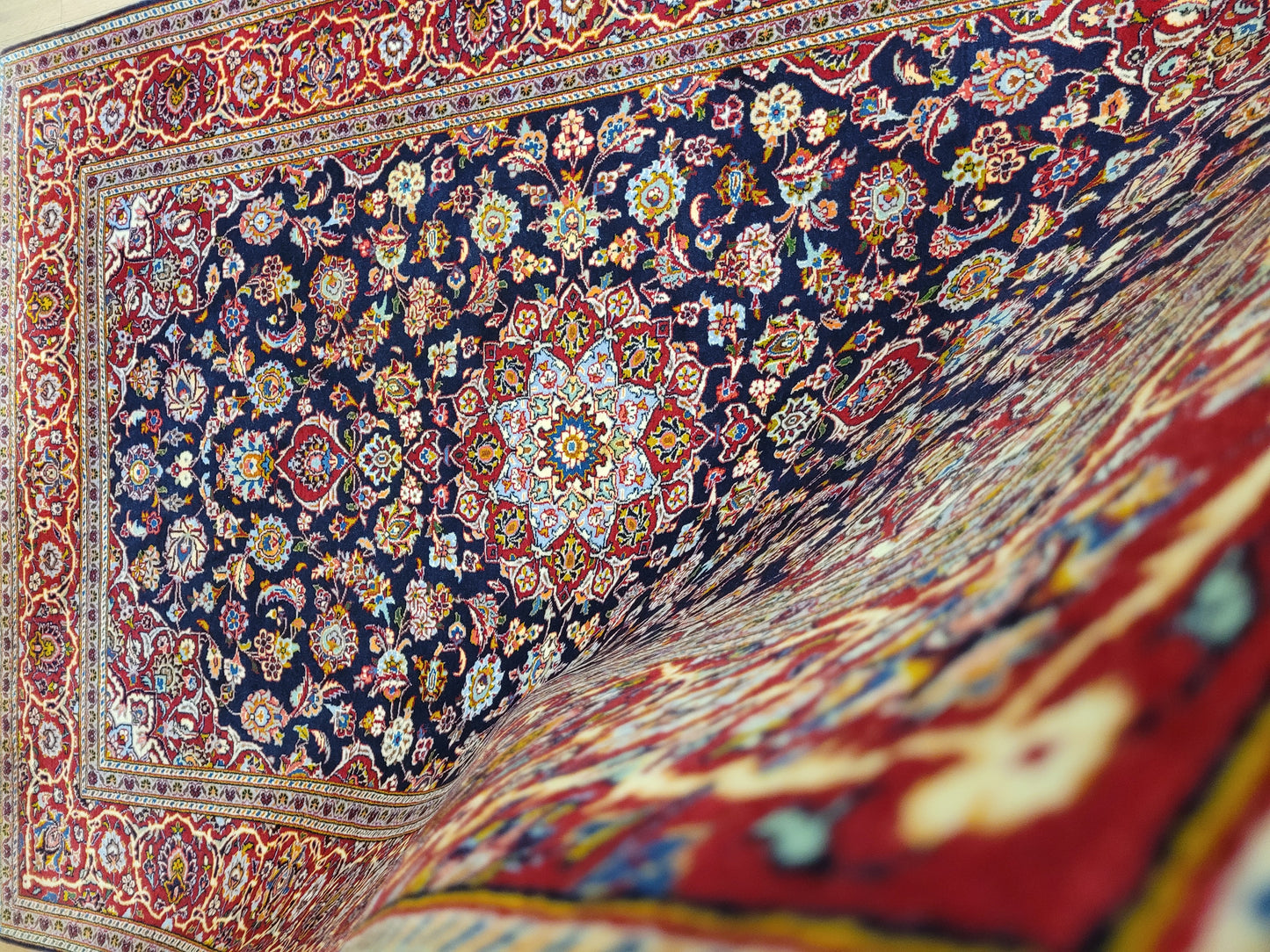 Keschan Teppich Korkwolle feine Handknüpfung