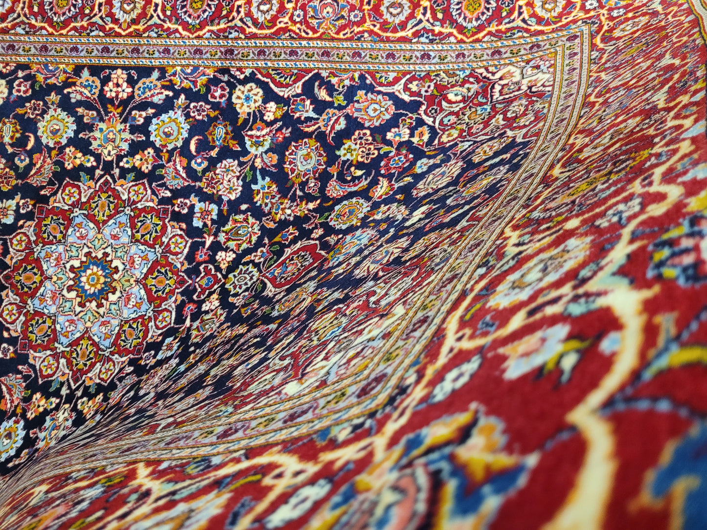 Keschan Teppich Korkwolle feine Handknüpfung