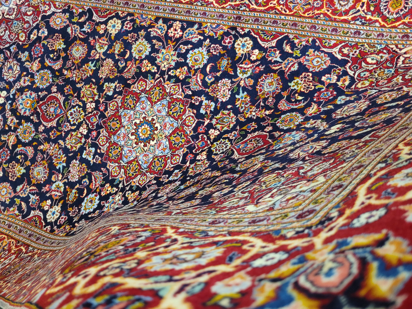 Keschan Teppich Korkwolle feine Handknüpfung