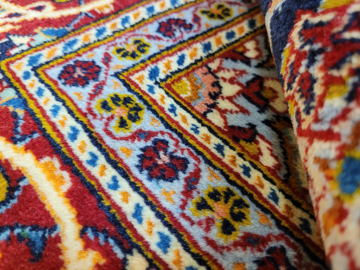 Keschan Teppich Korkwolle feine Handknüpfung