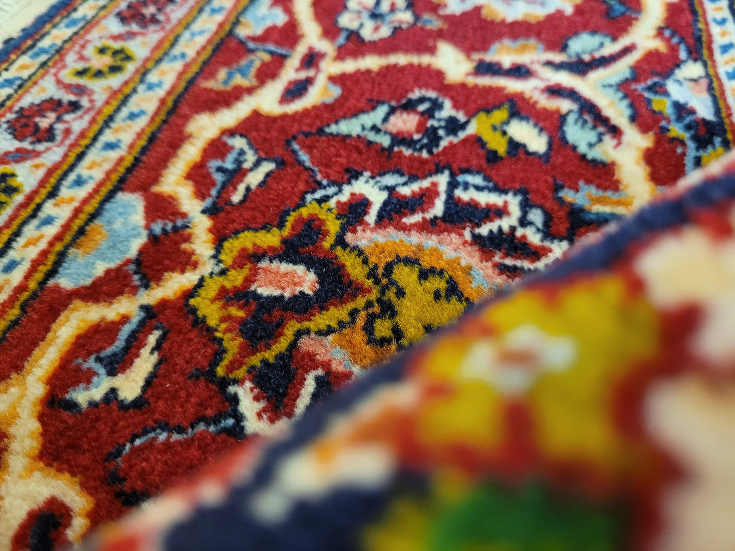 Keschan Teppich Korkwolle feine Handknüpfung