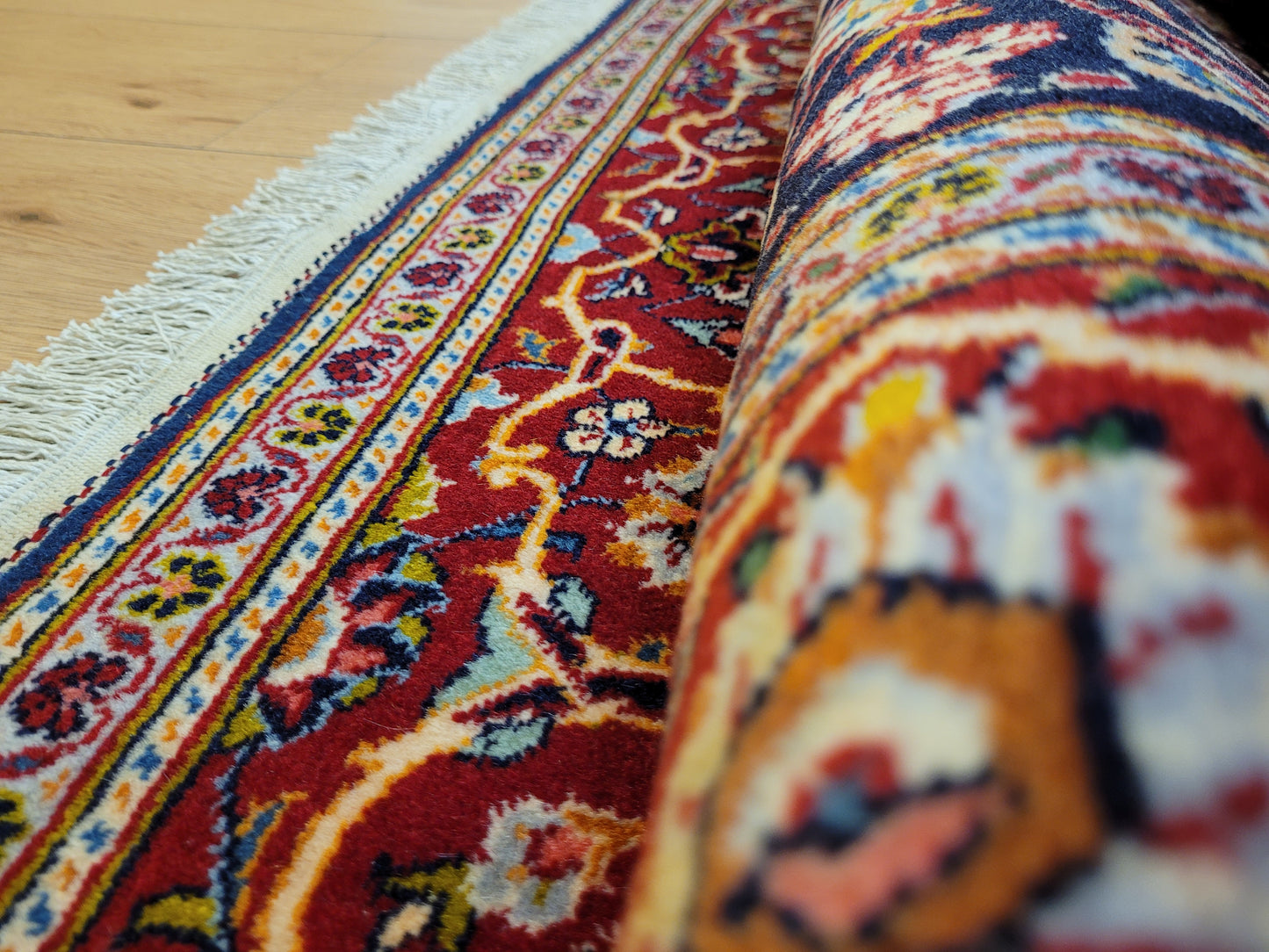 Keschan Teppich Korkwolle feine Handknüpfung