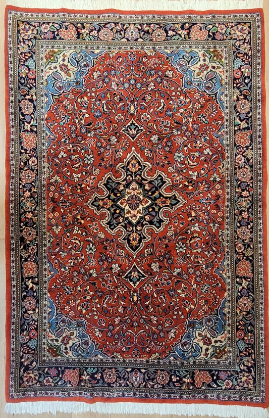 Sarough Teppich Wolle Baumwolle floral Medaillon klassisch