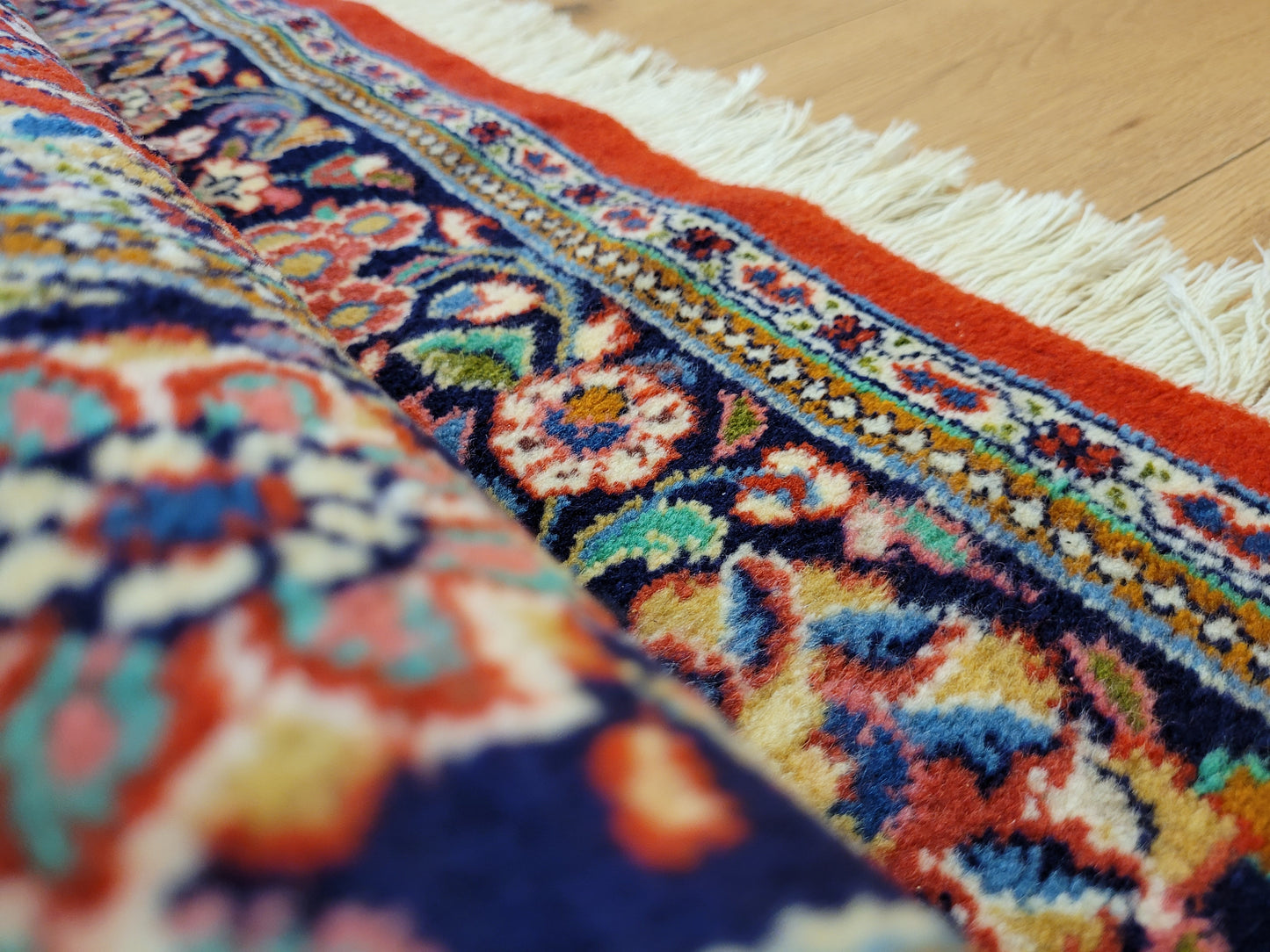 Sarough Teppich Wolle Baumwolle floral Medaillon klassisch