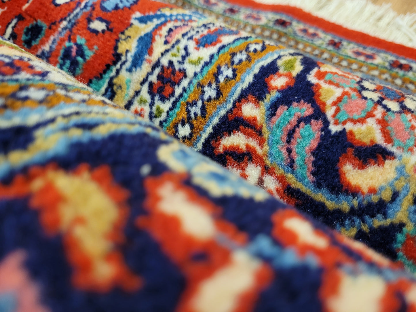 Sarough Teppich Wolle Baumwolle floral Medaillon klassisch