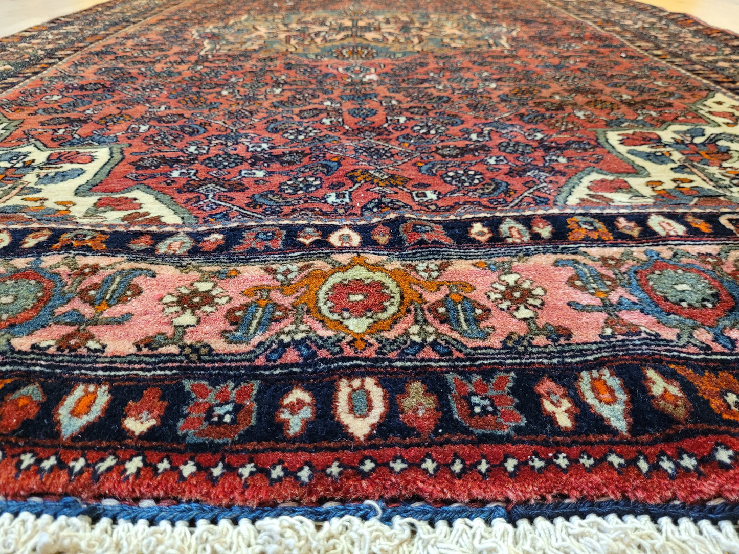 Bidjar Teppich Korkwolle Medaillon florales Muster fein geknüpft