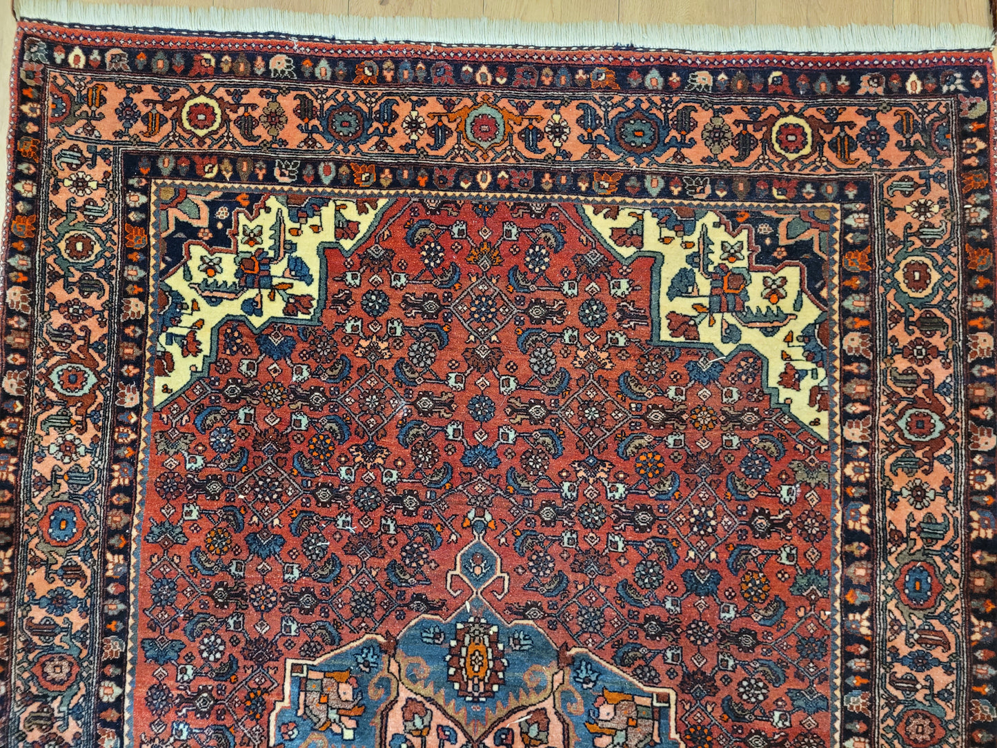 Bidjar Teppich Korkwolle Medaillon florales Muster fein geknüpft