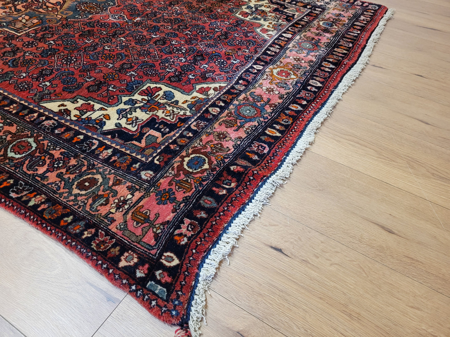 Bidjar Teppich Korkwolle Medaillon florales Muster fein geknüpft