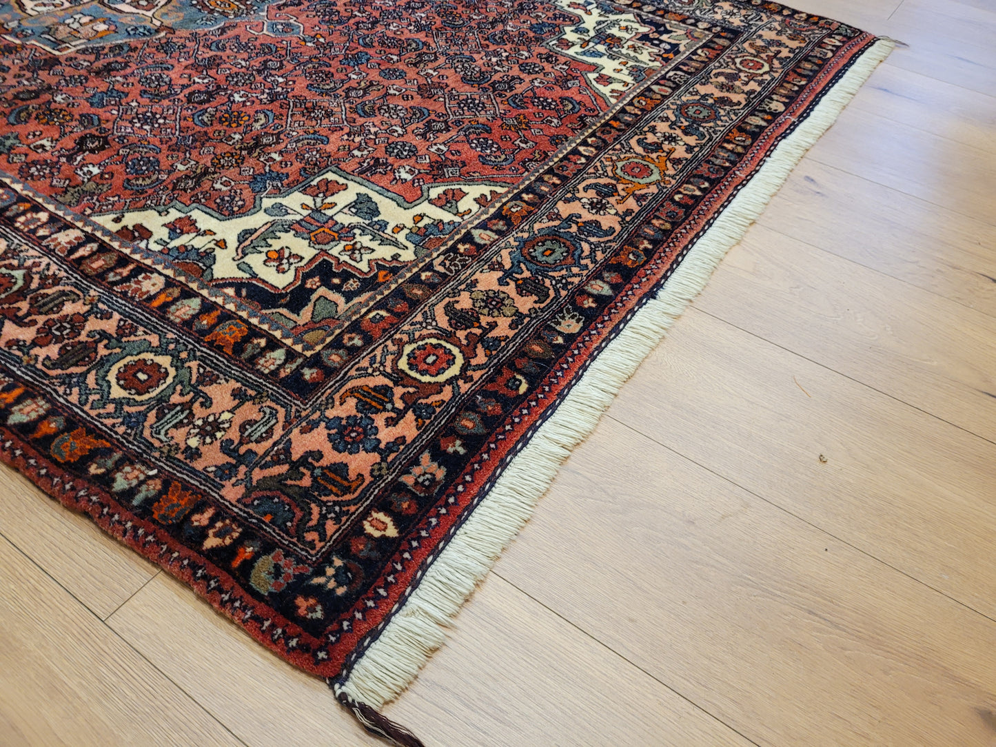 Bidjar Teppich Korkwolle Medaillon florales Muster fein geknüpft