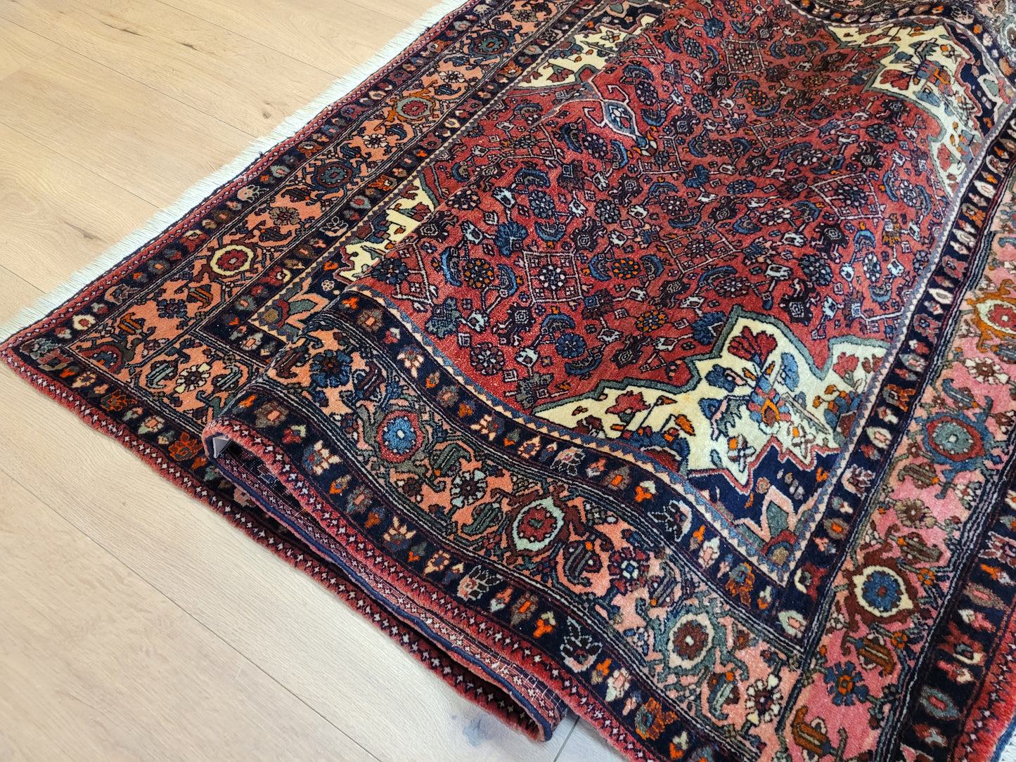 Bidjar Teppich Korkwolle Medaillon florales Muster fein geknüpft