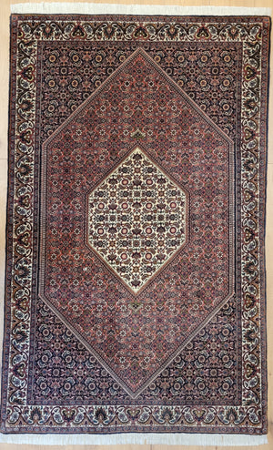 Bidjar Teppich Wolle Hexagon Medaillon dicht geknüpft