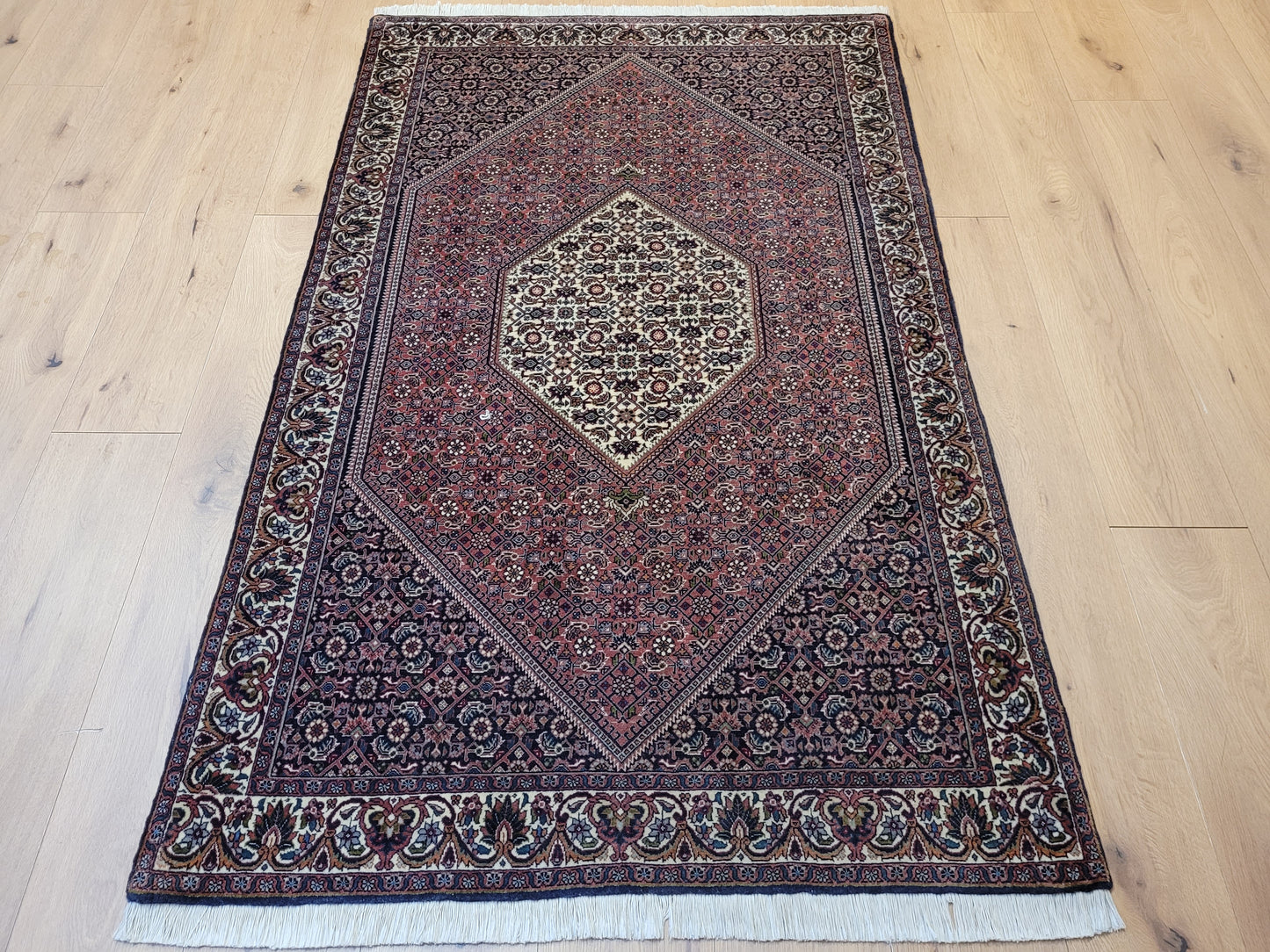 Bidjar Teppich Wolle Hexagon Medaillon dicht geknüpft