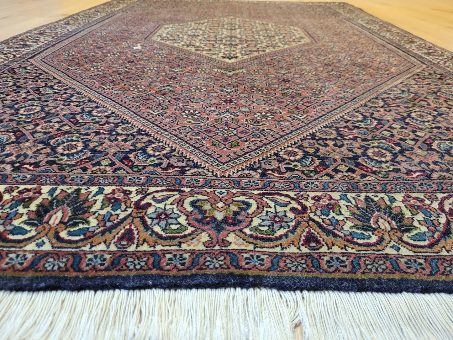 Bidjar Teppich Wolle Hexagon Medaillon dicht geknüpft