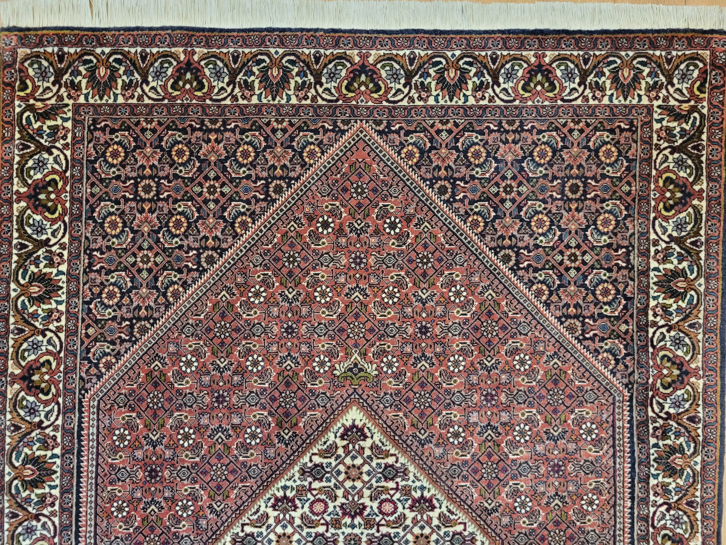 Bidjar Teppich Wolle Hexagon Medaillon dicht geknüpft