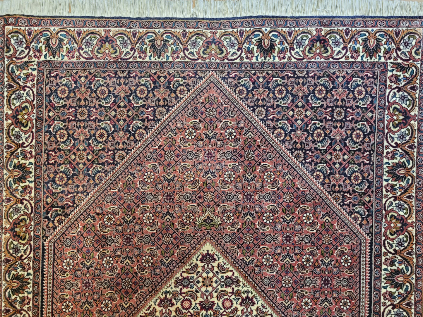 Bidjar Teppich Wolle Hexagon Medaillon dicht geknüpft