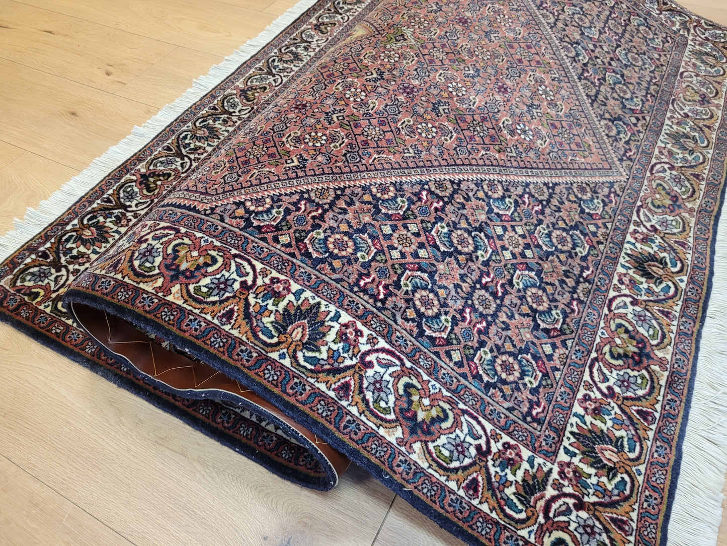 Bidjar Teppich Wolle Hexagon Medaillon dicht geknüpft