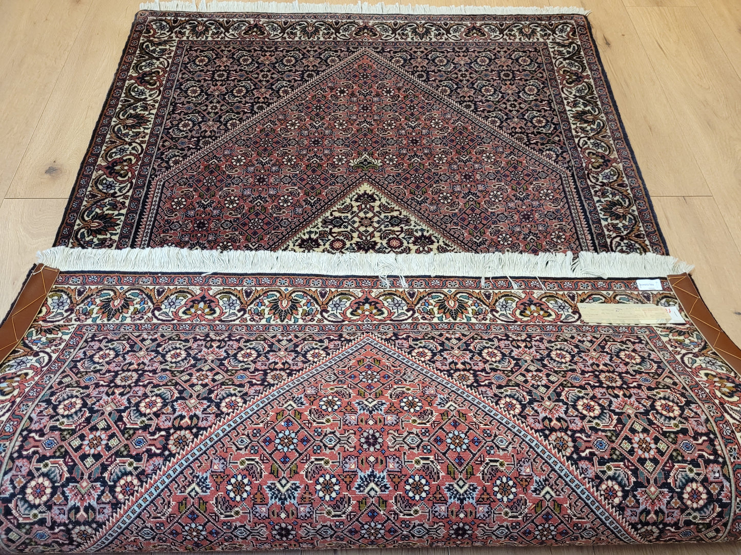 Bidjar Teppich Wolle Hexagon Medaillon dicht geknüpft